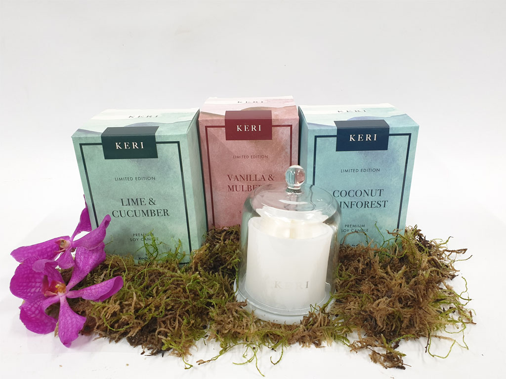 Keri Premium Soy Candle Touchwood Flowers Port Macquarie