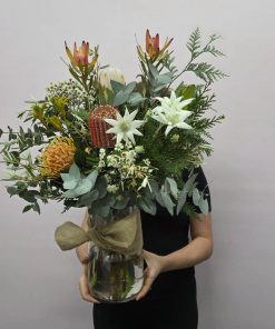 Bouquet Wildflowers in Vase Holding Full Size