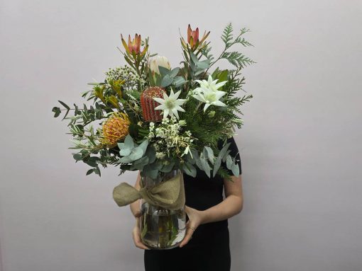 Bouquet Wildflowers in Vase Holding Full Size