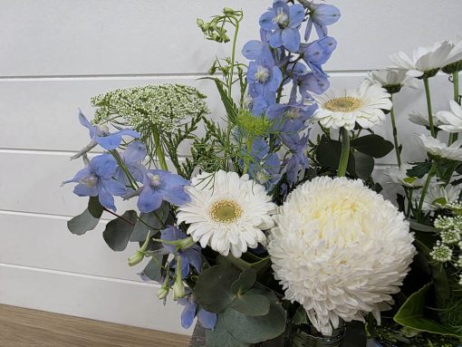 Blossom Baby Boy Flowers in Trio Vase
