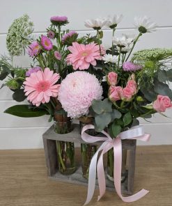Blossom Baby Girl Flowers in Trio Vase