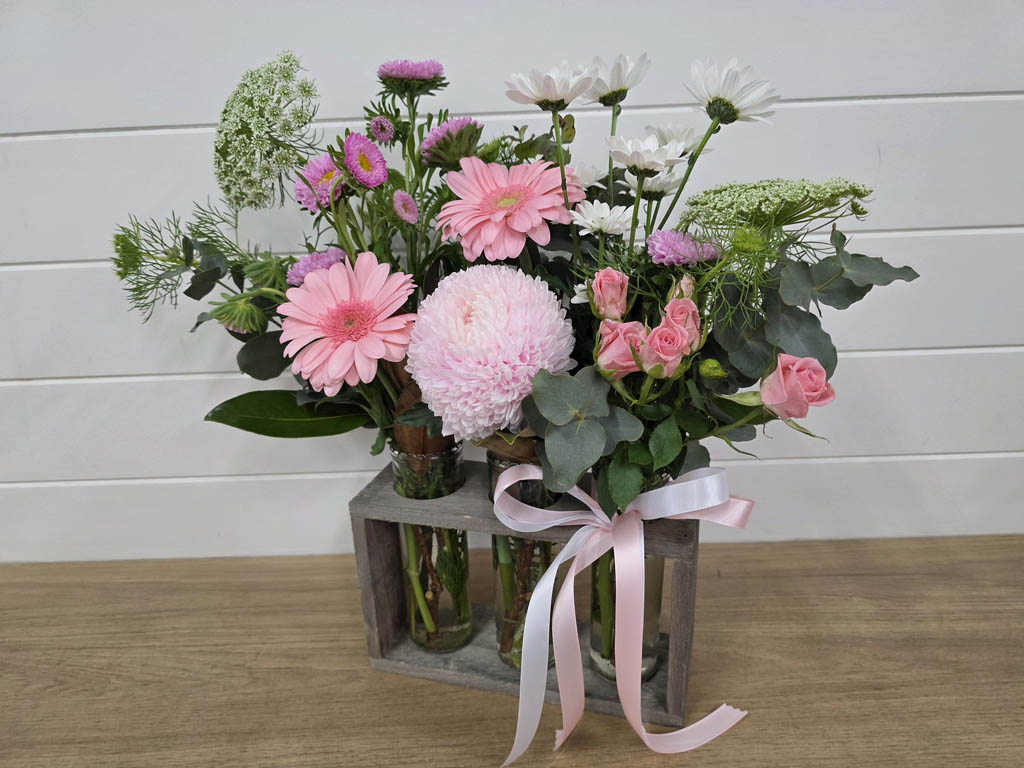 Blossom Baby Girl Flowers in Trio Vase