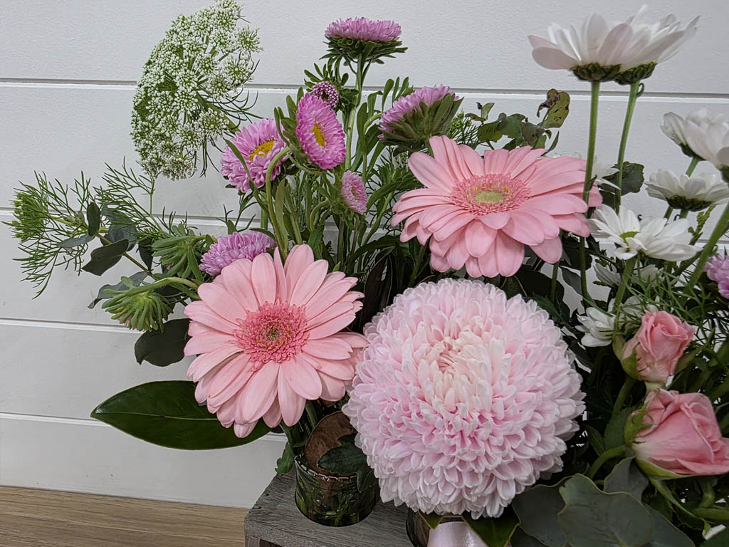 Blossom Baby Girl Flowers in Trio Vase