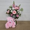 Little Lady Vase Flowers Teddy Gift