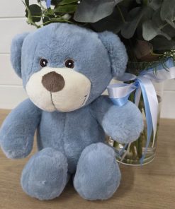 Little Man Vase Flowers Teddy Gift
