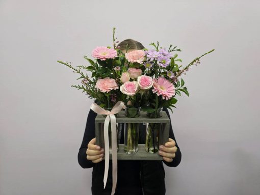 Pretty Seasonal Trio in a Vase Holding