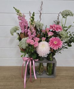 Mothers Day Premium Pink Trio Vase